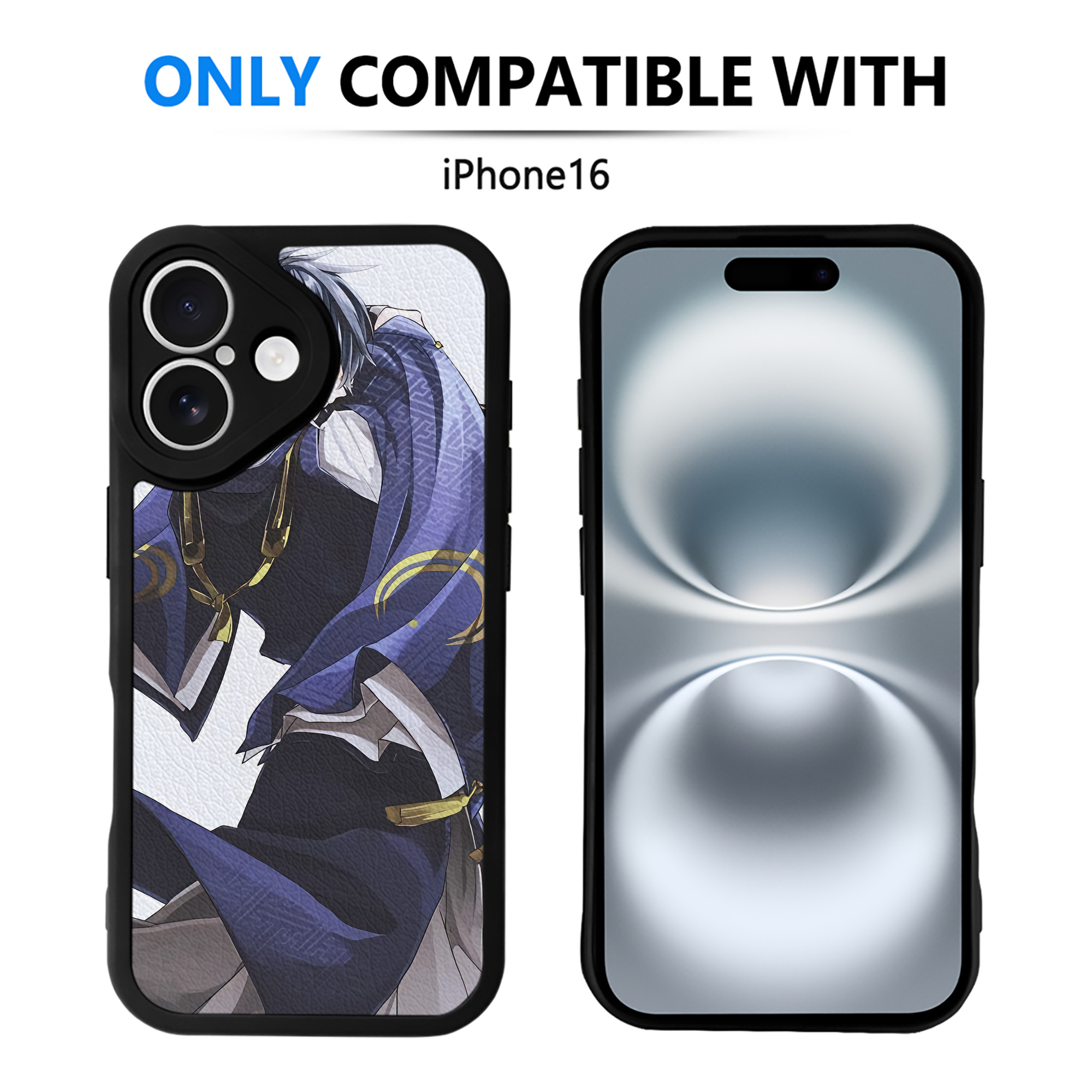 （画像用） 刀剣乱舞 Touken Ranbu 【iPhone 16シリーズ対応】シリコンスマホケース（レザー調） 材質：シリコン